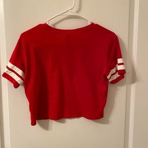 Red cropped T-shirt